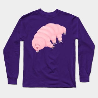 Cute pink tardigrade water bear cartoon Long Sleeve T-Shirt